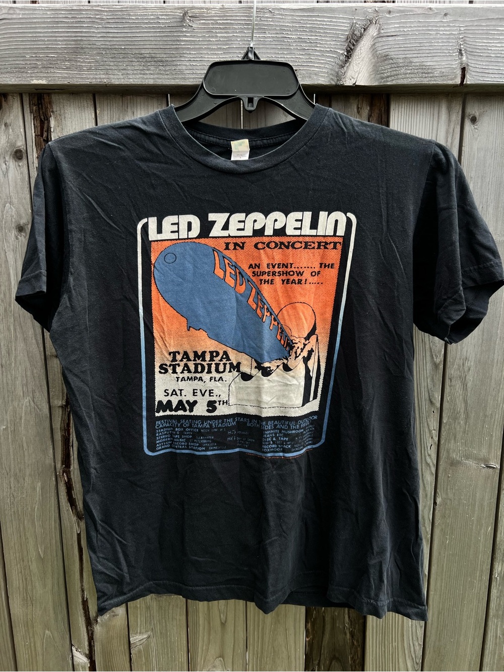 Tultex Fine Jersey Led Zeppelin 2006Myth “In Concert Tampa Stadium May 5th 1973”